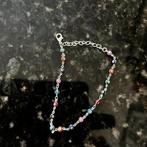 Brand new sterling silver evil eye anklet/bracelet
